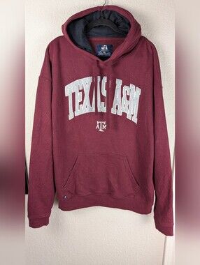 Texas A&M Hoodie XL Maroon Patch and Embroidered Logo Excellent Cond Gig 'Em